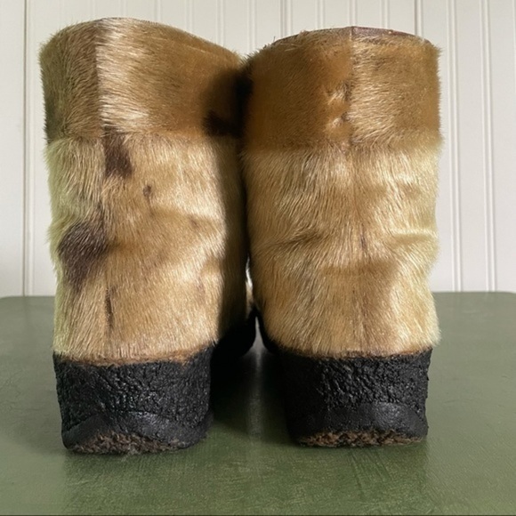 Vintage *Canada* Pajar Shearling & Fur Platform Boots - Picture 6 of 10